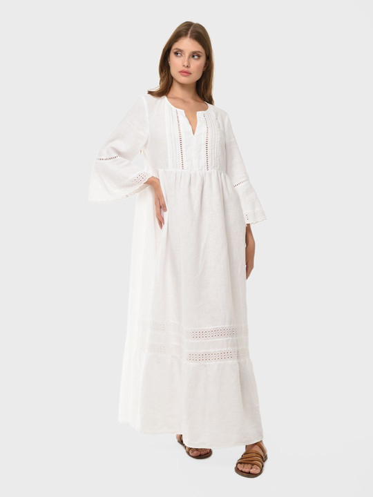 Платье ПИОНА 03668W белый